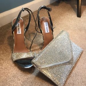 Brand new!  Steve Madden Pewter stiletto Sandal